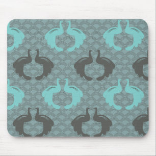 PEACOCKS i AQUA & GRÅTT Mousepad Musmatta