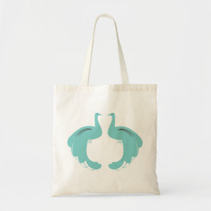 PEACOCKS i AQUA Lightweight Tote Tygkasse