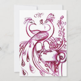 PEACOCKS I KÄRLEK MONOGRAM Red burgundy rosa white Meddelande