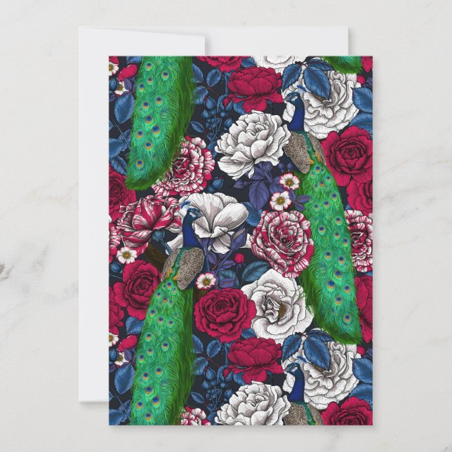 Peacocks i ro-trädgården (Framsida)