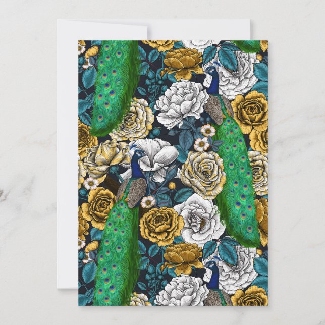 Peacocks i ro-trädgården 3 (Framsida)