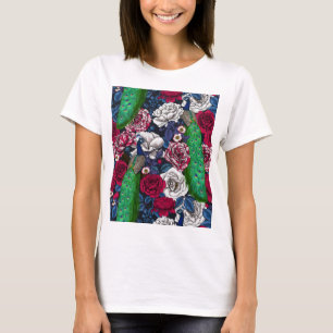 Peacocks i ro-trädgården T-Shirt