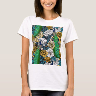 Peacocks i ro-trädgården t shirt