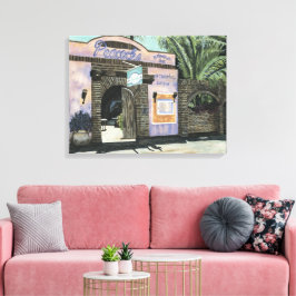 Peacocks Restaurant Painting Cabo San Lucas Canvastryck