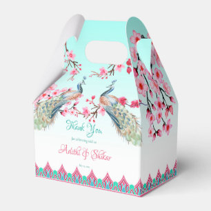Peacocks rosa blommars ombre aqua blue presentaskar