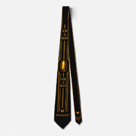 PEAFDOVE® GOLDEN EGG TIE — “I AM A MAN” Noir Luxur Slips