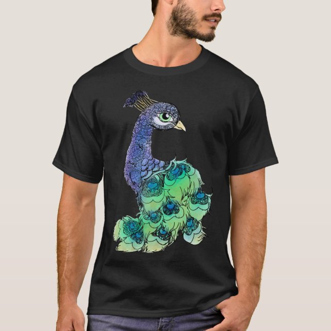 Peafowl Art T-Shirt (Framsida)