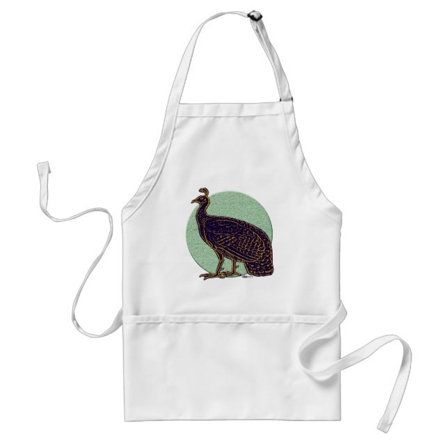 Peafowl: Impressionistisk Kongo Hen Förkläde (Framsidan)