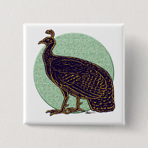 Peafowl: Impressionistisk Kongo Hen Knapp
