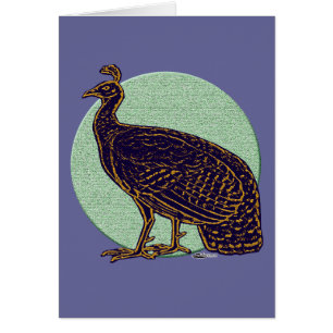 Peafowl: Impressionistisk Kongo Hen OBS Kort