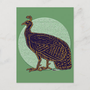 Peafowl: Impressionistisk Kongo Hen Vykort