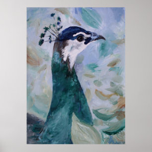 Peahen Porträtt Poster
