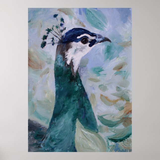 Peahen Porträtt Poster (Framsidan)