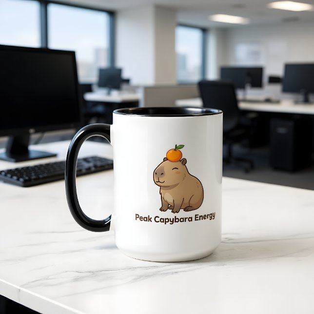 Peak Capybara Energimugg – Rolig söt Capybara  Mugg (Skapare uppladdad)