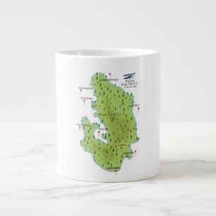 Peak District England Karta Jumbo Mugg