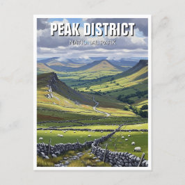 Peak District National Park England Travel Vykort