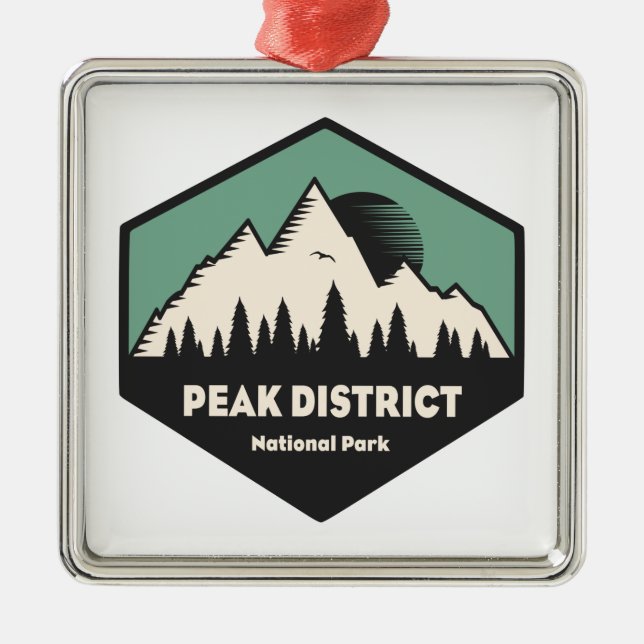 Peak District nationalpark Julgransprydnad Metall (Framsidan)