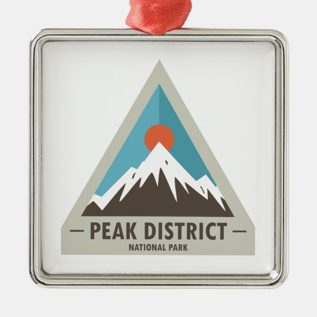 Peak District nationalpark Julgransprydnad Metall (Framsidan)
