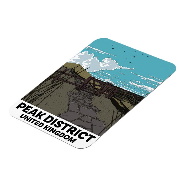 Peak District Storbritannien Magnet (Vänstra Sidan)