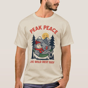 Peak Peace Björn i Hängmatta Camping T Shirt