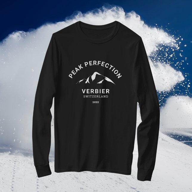 Peak Perfection Winter Sport Resort Vapensköld T Shirt (Skapare uppladdad)