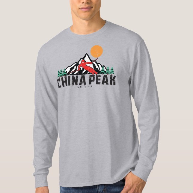 Peak Ski Retro China T Shirt (Framsida)