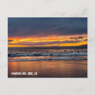 Peak Sunset - Marina Del Rey, CA Vykort