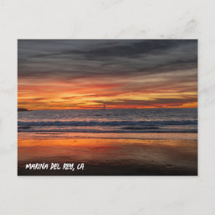 Peak Sunset - Marina Del Rey, CA Vykort