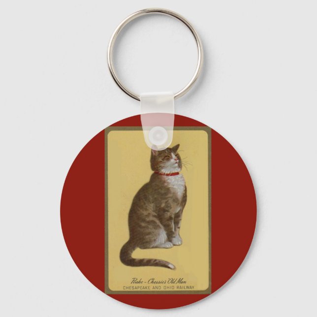 Peake, Chessies gamle tomcat tabby katt Nyckelring (Framsida)