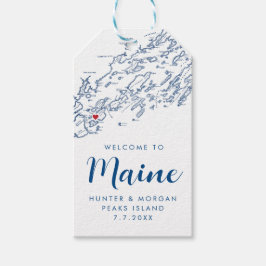 Peaks Island Maine Elegant Modern Wedding Favor Presentetikett