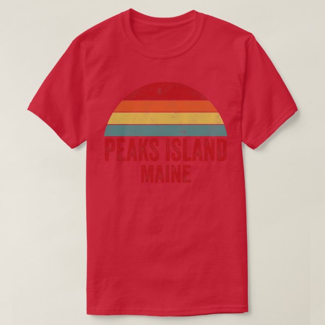 Peaks Island Maine T Shirt (Design framsida)