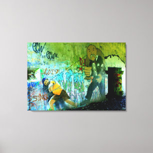 Peaks ögraffiti-inslagen canvas
