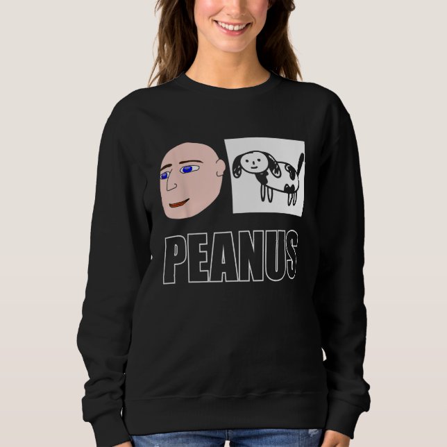 Peanus Cringe Cursed Unhinged Meme Humor Konstig S T Shirt (Framsida)