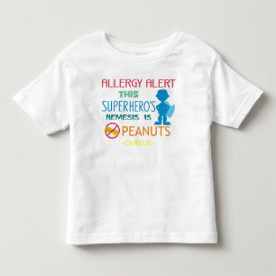 Peanut Allergy Alert Superhjälte Boys Shirt Tee
