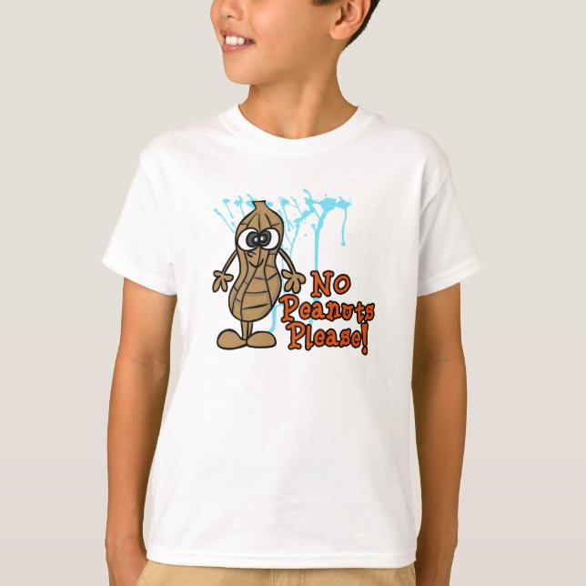 Peanut Allergy Alert T- Shirt for Children T-shirt (Framsida)