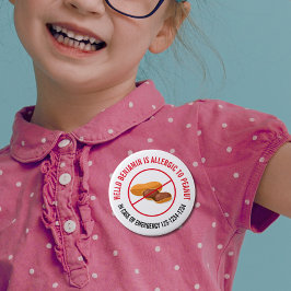 Peanut Allergy Badge Knapp