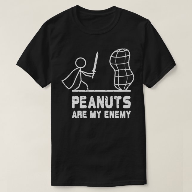 Peanut Allergy Gift Funny Distress Awareness T Shirt (Design framsida)