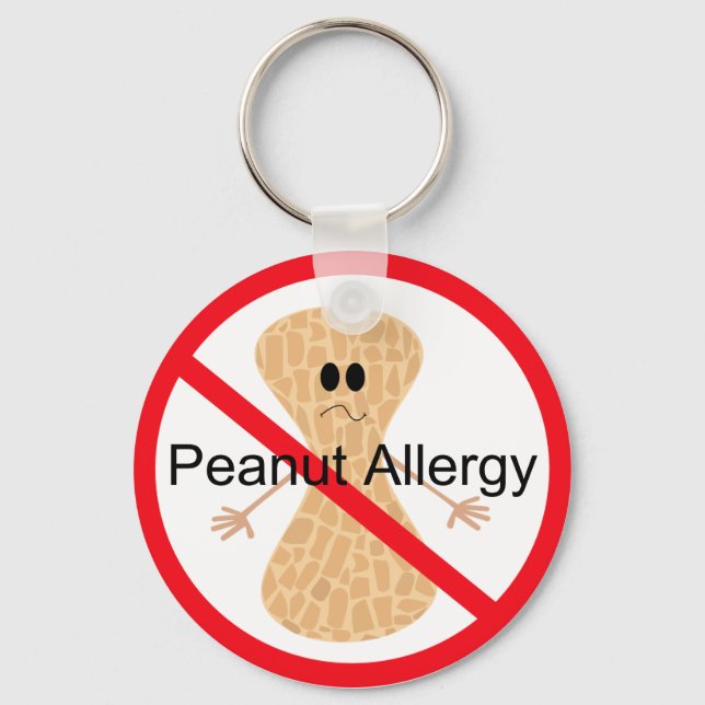 Peanut Allergy Keychain Nyckelring (Framsida)