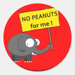 Peanut Allergy Runt Klistermärke