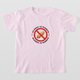 Peanut allergy warning food alert t shirt