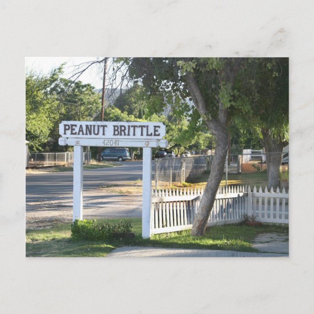 Peanut Brittle Sign in Murrieta, CA Vykort (Framsida)