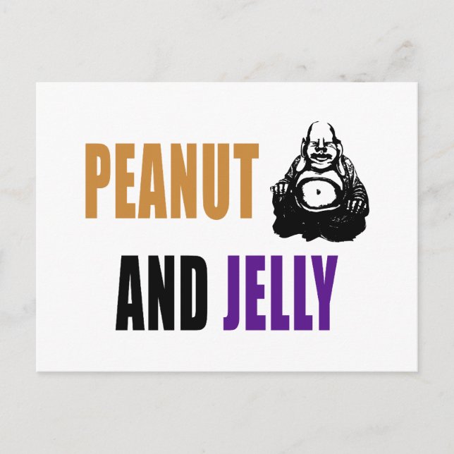 Peanut Buddha & Jelly Vykort (Framsida)