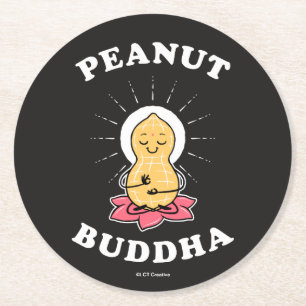 Peanut Buddha Underlägg Papper Rund