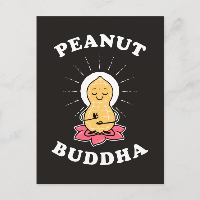 Peanut Buddha Vykort (Framsida)