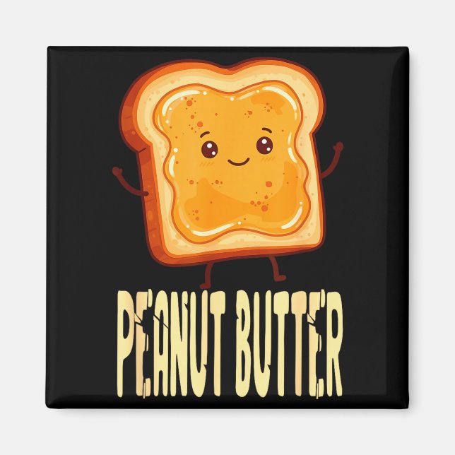 Peanut Butter &amp; Jelly Matching Couple Friends  Magnet (Framsidan)