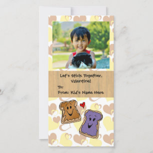 Peanut Butter and Jelly Cute Barn Valentine Julkort