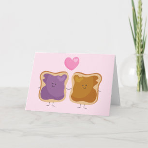 Peanut Butter and Jelly Kärlek Card Kort