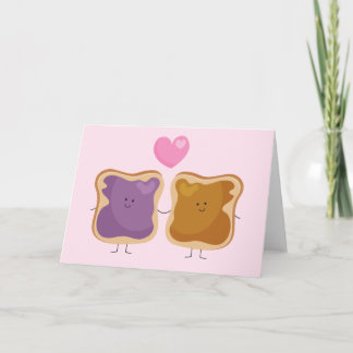 Peanut Butter and Jelly Kärlek Card Kort