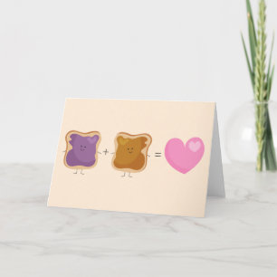 Peanut Butter and Jelly Kärlek Card Kort