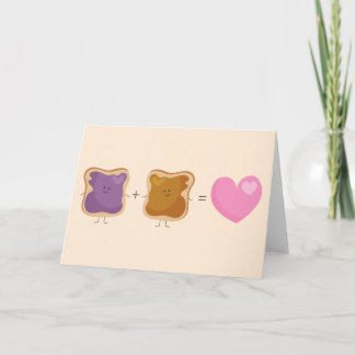 Peanut Butter and Jelly Kärlek Card Kort